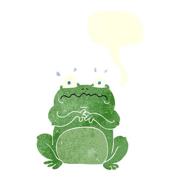 Вільний ретро мультфільм смішна жаба — стоковий вектор