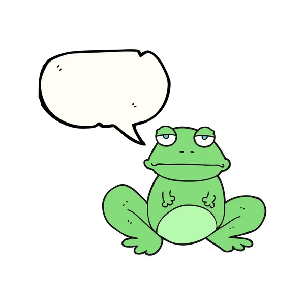 Řeči bubliny cartoon žába — Stockový vektor