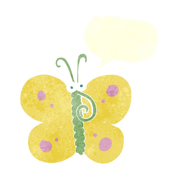Veselý motýl s vodorovnou Velikonoce — Stockový vektor