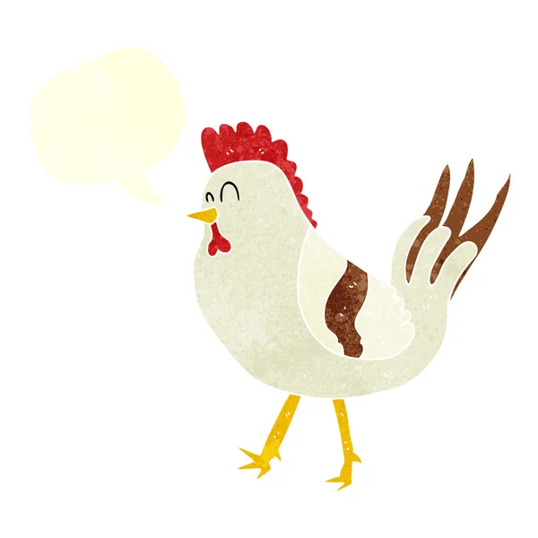 Gallo blanco sobre un blanco — Vector de stock