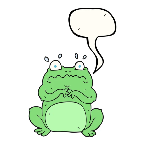Мовна бульбашка мультфільм смішна жаба — стоковий вектор
