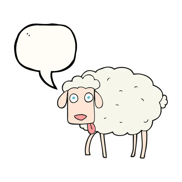 Discours bulle dessin animé moutons — Image vectorielle