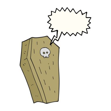 konuşma balonu çizgi film ürkütücü tabut