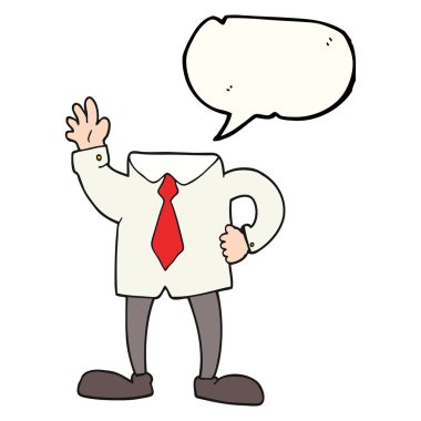 konuşma kabarcık karikatür başsız işadamı