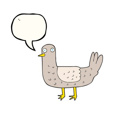 konuşma kabarcık karikatür kuş