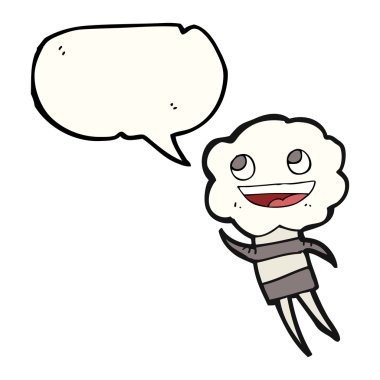 konuşma kabarcık karikatür şirin bulut baş yaratık