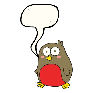 konuşma kabarcık karikatür robin