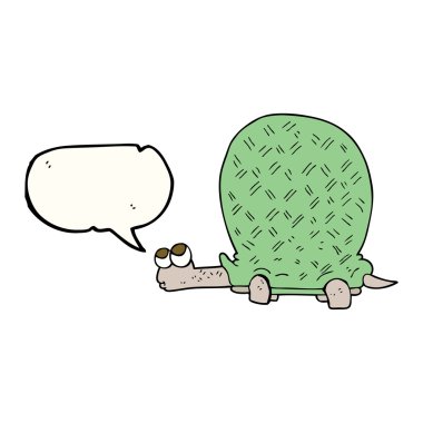 konuşma kabarcık karikatür kaplumbağa