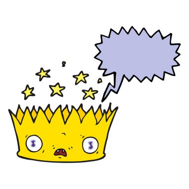 konuşma balonu çizgi film sihirli taç