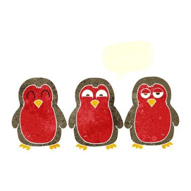 FreeHand retro karikatür Noel robins 