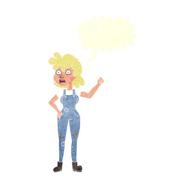 çizgi film kadın soran soru ile 