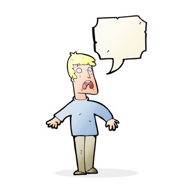 Çizgi film konuşma balonuyla adamı dehşete düşürdü.