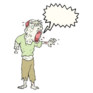 konuşma balonu çizgi film zombi