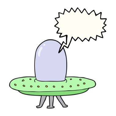 konuşma balonu çizgi film uzay gemisi