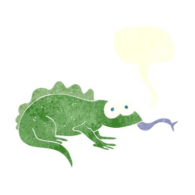 FreeHand retro karikatür kertenkele