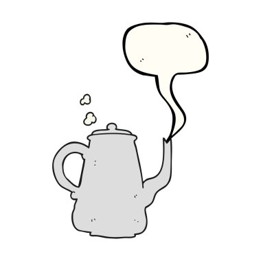 konuşma balonu karikatür dumanı tüten kahve kabı