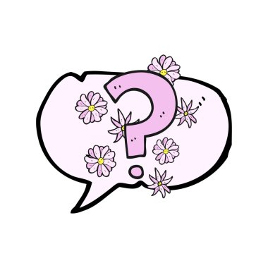 konuşma kabarcık karikatür soru işareti