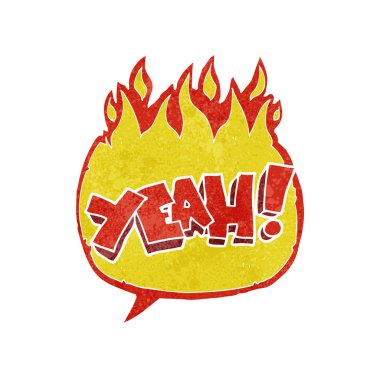 Evet! serbest el çekilmiş konuşma balonu 