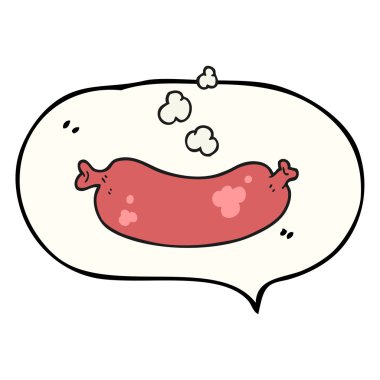 konuşma balonu çizgi film sıcak sosis