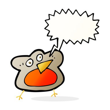 Konuşma balonlu komik çizgi film Robin