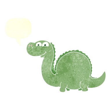 FreeHand retro karikatür dinozor