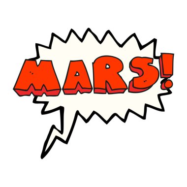 konuşma balonu karikatür Mars metin sembol