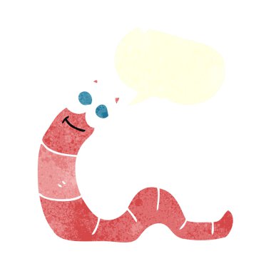 FreeHand retro karikatür solucan