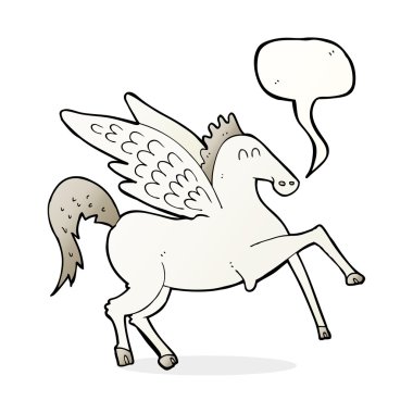 Konuşma baloncuklu çizgi film Pegasus