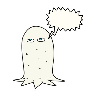 konuşma balonu çizgi film halloween hayalet