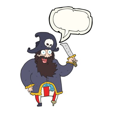 konuşma kabarcık karikatür korsan Kaptan