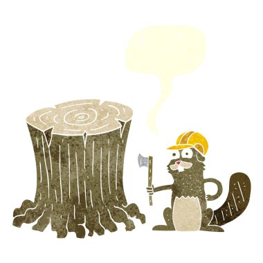 FreeHand retro karikatür kunduz