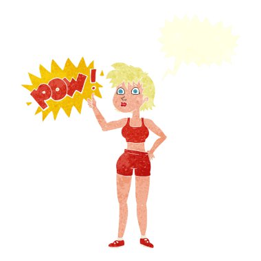 Yaşasın vererek mutlu jimnastik salonu kadın 