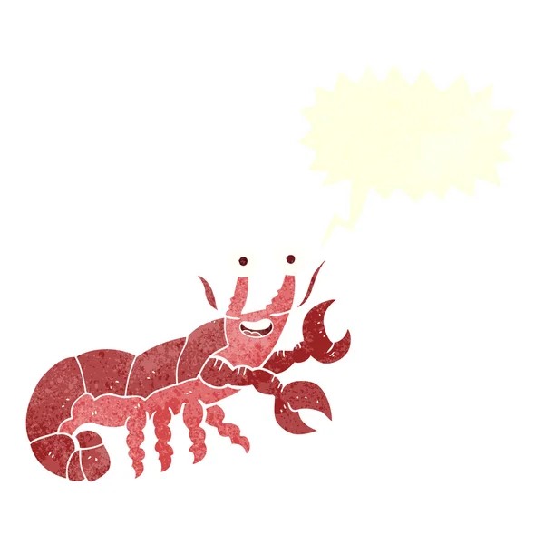 Freehand retro cartoon lobster — Stock Vector
