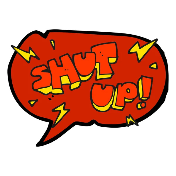 Speech bubble cartoon shut up! symbol — Stock Vector