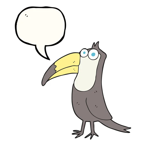 演讲泡沫卡通巨嘴鸟 — 图库矢量图片