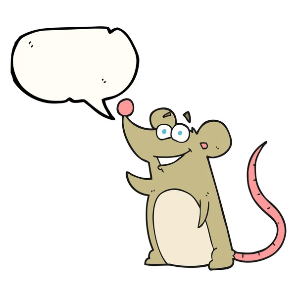 Mowy Bańka kreskówka mysz — Wektor stockowy