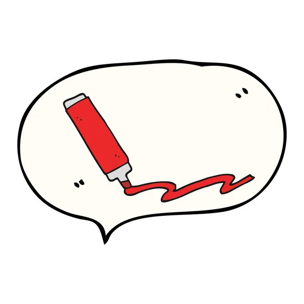 Fala bolha cartoon marcador caneta — Vetor de Stock