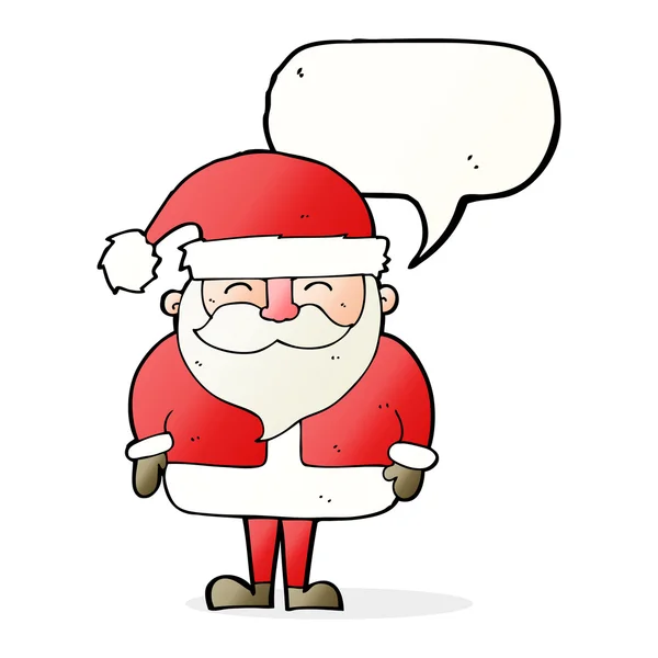 Cartoon santa claus with speech bubble — Stock Vector