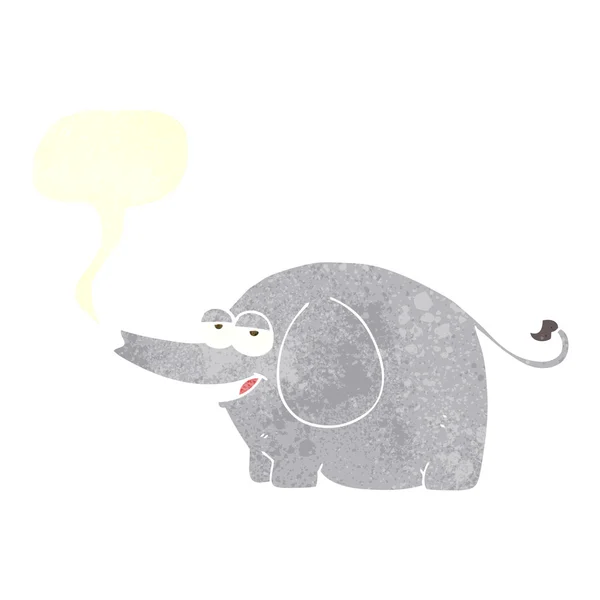 Cartoon elephant squirting — Stock Vector