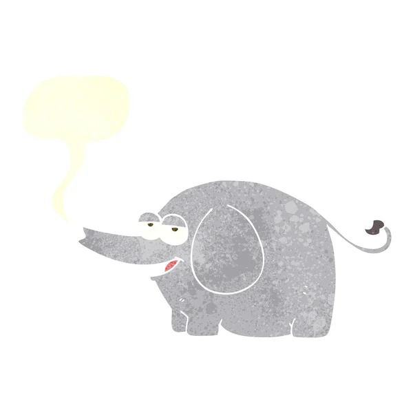 Dibujos animados elefante chorros — Vector de stock