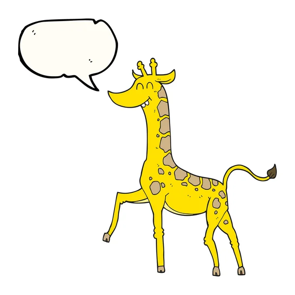 Speech bubble cartoon giraffe — Stock Vector