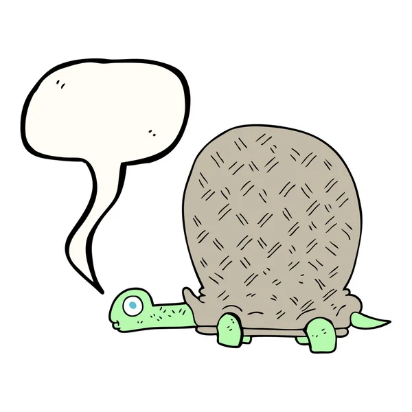 Voz burbuja dibujos animados tortuga — Archivo Imágenes Vectoriales