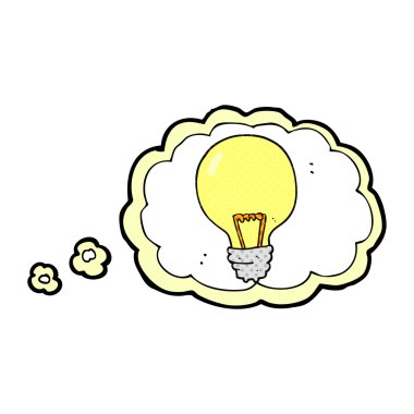 düşünce kabarcık karikatür ampul