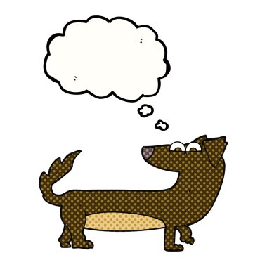 düşünce kabarcık karikatür köpek