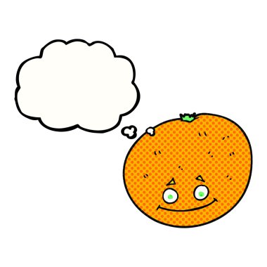 düşünce kabarcık karikatür turuncu