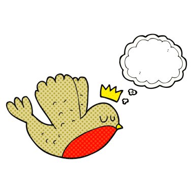 kabarcık karikatür Noel robin crown ile uçan sanıyordum