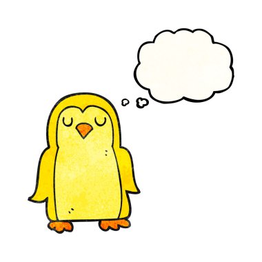 düşünce dokulu kabarcık karikatür kuş