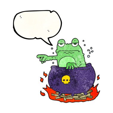 konuşma balonu dokulu çizgi film halloween kurbağa