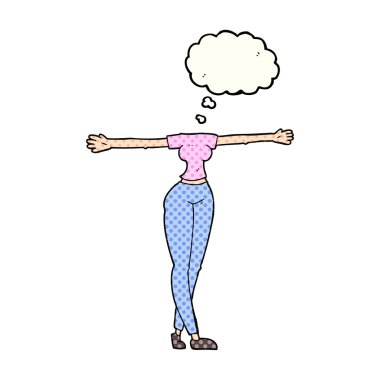 kabarcık karikatür kadın bedeni geniş kollu sanıyordum