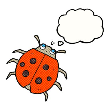 düşünce kabarcık karikatür uğur böceği